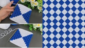 Blue and White Square - Crochet Pattern