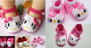 Crochet Hello Kitty Shoes for Baby