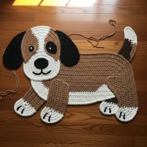 Dog Crochet Rug Tutorial