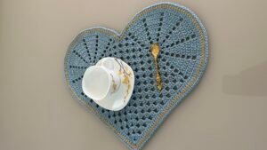 Crochet Heart Sousplat Tutorial