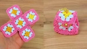 Crochet Mini Bag Keychain Tutorial for Beginners