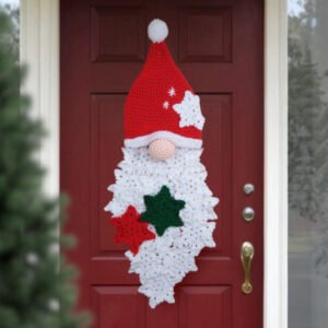 Snowflake Santa Gnome Christmas Wall Hanging