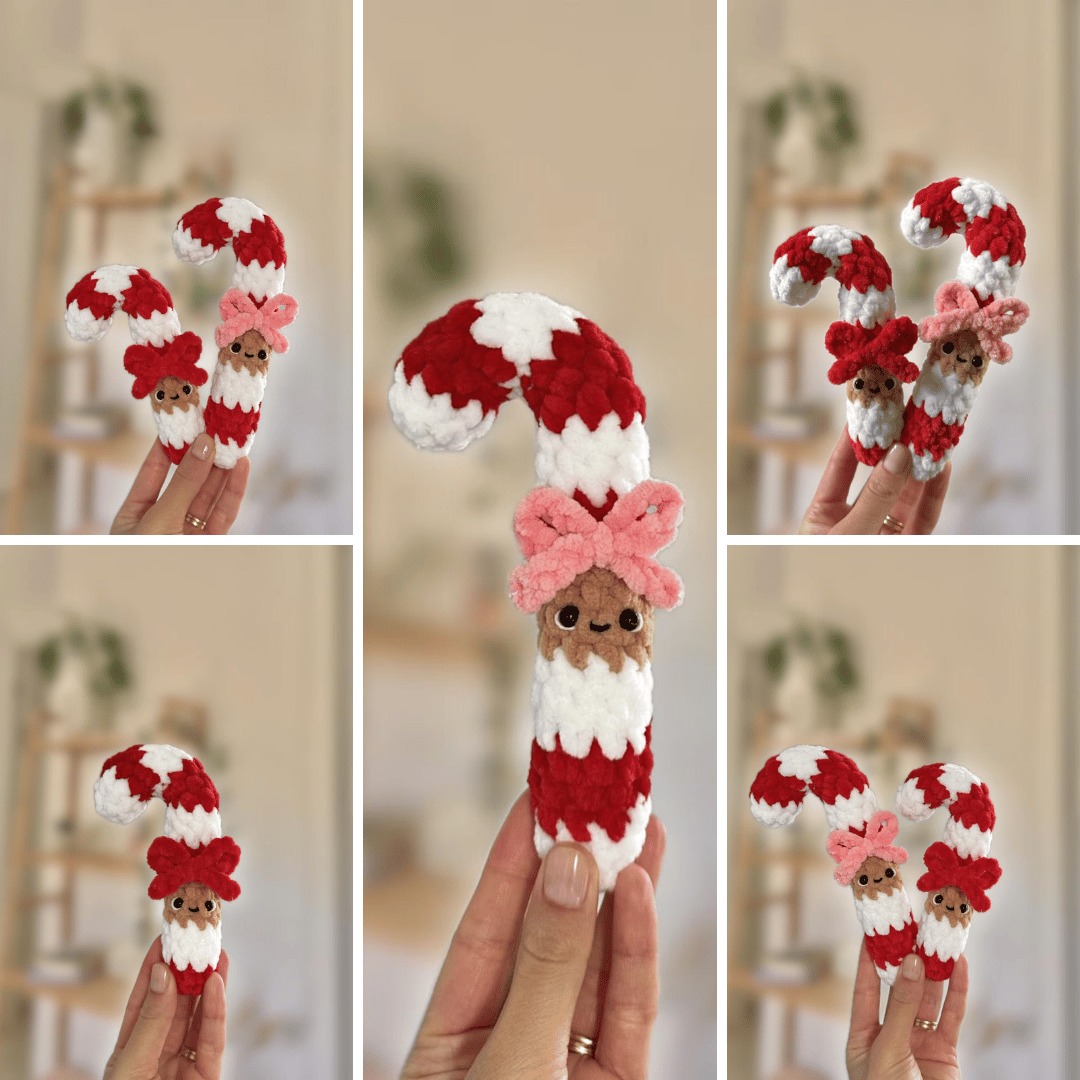 Crochet Candy Canes Pattern - Free Patterns